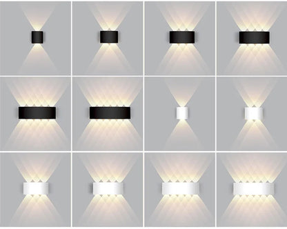 Up and Down LED Wall Lamp Waterproof IP65 Aluminium Interior Wall Light For Bedroom Living Room Corridor Indoor Outdoor Lighting