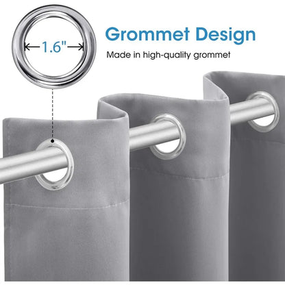 Aqua Blackout Curtains for Bedroom 52 X 84 Inch Length 2 Panels Set Room Darkening Bedroom Curtains