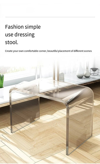 Transparent Acrylic Sofa Side Table Living Room Coffee Table Creative Floor Table With Magazine Rack Bedside Table For Bedroom
