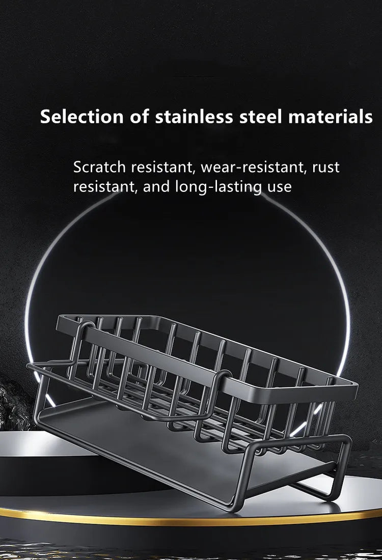 Kitchen Stainless Steel Sink Storage & Organization Rack Kitchen Spice Racks Household Items Shelf Acceesories For Accessories