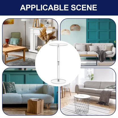 Acrylic Living room kitchen decoration transparent coffee table Modern Simple Drink Table Clear Round End Food Drinks Table
