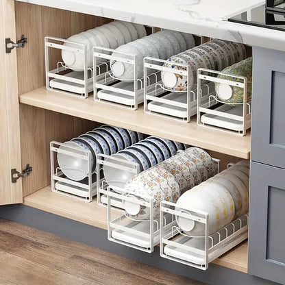 Countertop Large Capacity Dish Drying Rack, Household Single Layer Dish Storage Organizer, for Kitchen Counter, Cabinet Shelf
