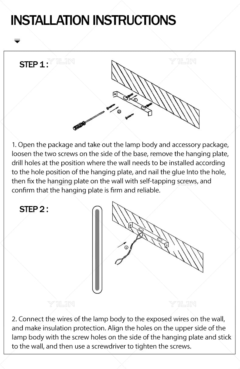 40CM Line Wall Lamp Modern LED Indoor Wall Light Nordic Long Sconce Living Room Background Corridor Beside Decorate Lighting