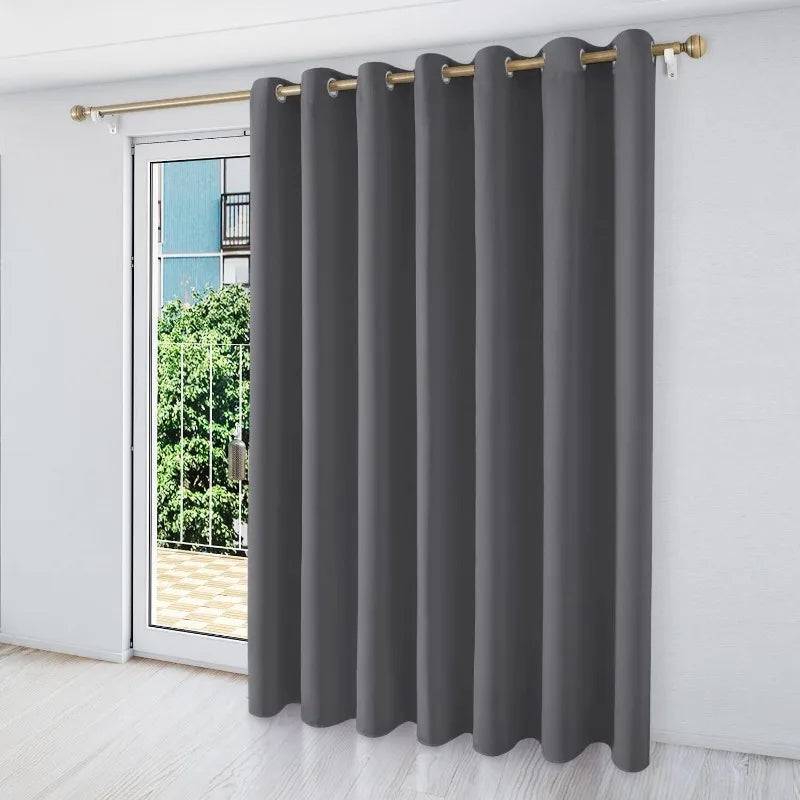 Aqua Blackout Curtains for Bedroom 52 X 84 Inch Length 2 Panels Set Room Darkening Bedroom Curtains