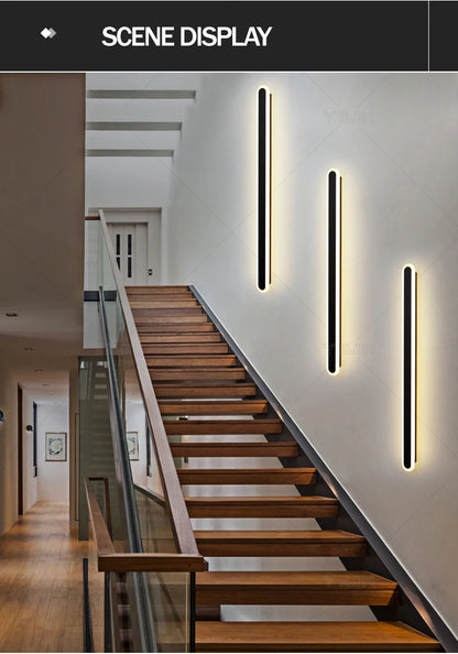 40CM Line Wall Lamp Modern LED Indoor Wall Light Nordic Long Sconce Living Room Background Corridor Beside Decorate Lighting
