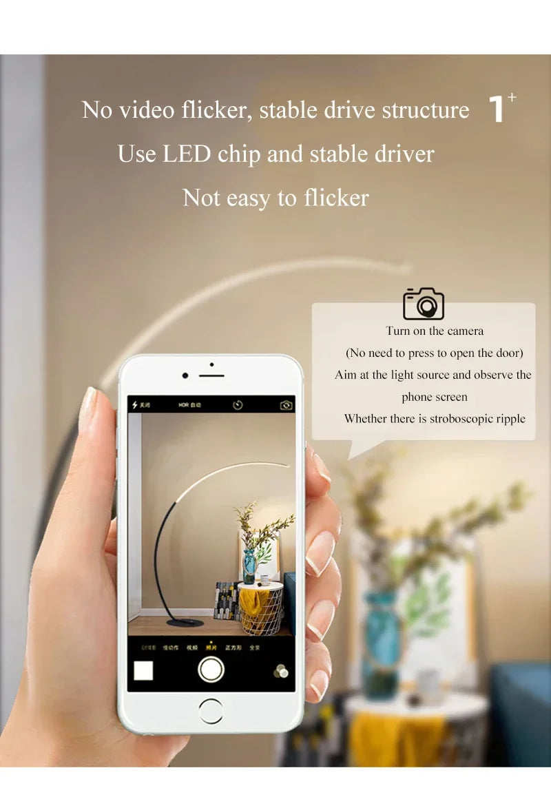 Nordic LED Corner Light Arc RGB Floor Lamps Black White C APP Remote Floor Lights Stand Light for Dining Living Room Decor