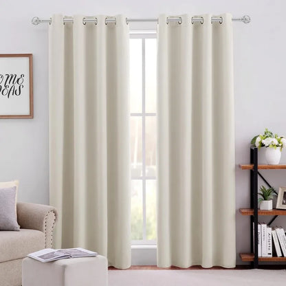 Aqua Blackout Curtains for Bedroom 52 X 84 Inch Length 2 Panels Set Room Darkening Bedroom Curtains