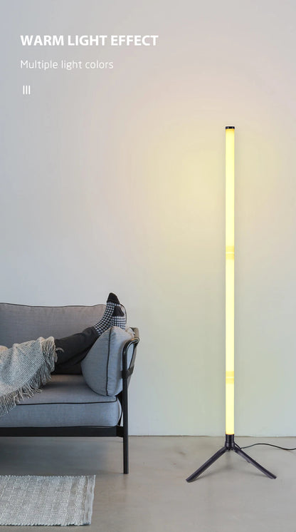 RGB LED Floor Lamp Indoor Home Decoration Modern Corner RGB Floor Lamp Living Rome Art Decor Atmospheric Standing Stand Lighting