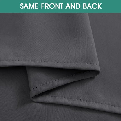 Aqua Blackout Curtains for Bedroom 52 X 84 Inch Length 2 Panels Set Room Darkening Bedroom Curtains