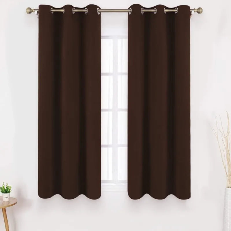 Aqua Blackout Curtains for Bedroom 52 X 84 Inch Length 2 Panels Set Room Darkening Bedroom Curtains