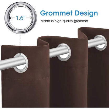 Aqua Blackout Curtains for Bedroom 52 X 84 Inch Length 2 Panels Set Room Darkening Bedroom Curtains