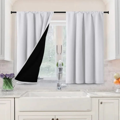 100% Blackout Curtains for Bedroom Thermal Insulated Blackout Curtains 84 Inches Long Rod Pocket Window Drapes