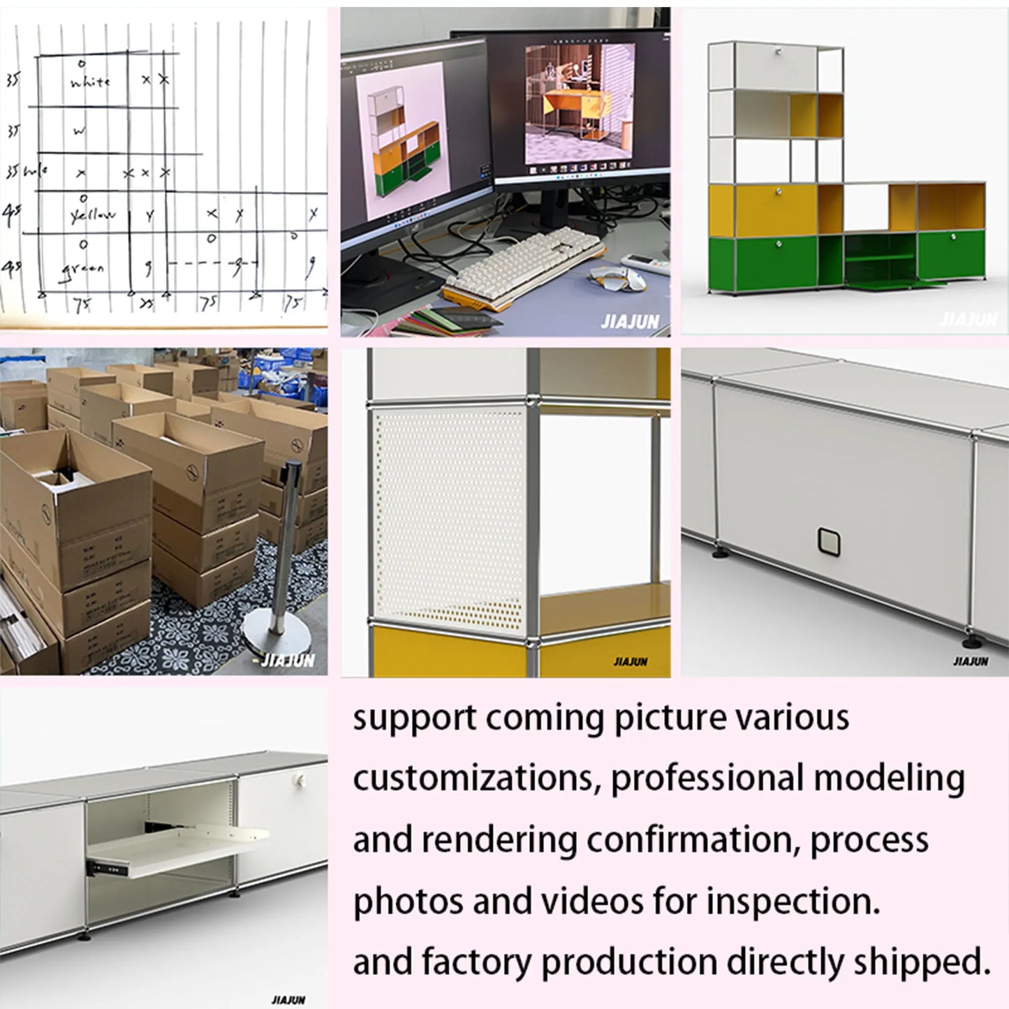 Storage Cabinet Metal Module, Coffee table, Modular Furniture, Stainless Steel Metal Board for Decoration in Living Room