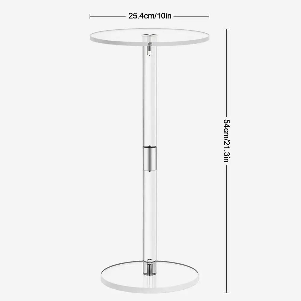 Acrylic Living room kitchen decoration transparent coffee table Modern Simple Drink Table Clear Round End Food Drinks Table