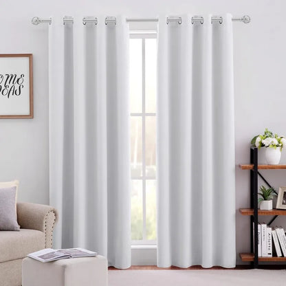 Aqua Blackout Curtains for Bedroom 52 X 84 Inch Length 2 Panels Set Room Darkening Bedroom Curtains