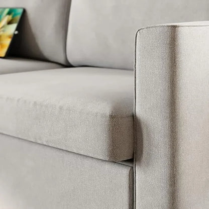 Loveseat Sofa with Drawer & Charging Port,Couches for Living Room with Track Armrest, Double Sofa for Bedroom, Grey