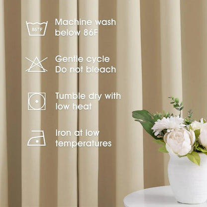 Aqua Blackout Curtains for Bedroom 52 X 84 Inch Length 2 Panels Set Room Darkening Bedroom Curtains