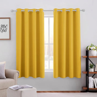 Aqua Blackout Curtains for Bedroom 52 X 84 Inch Length 2 Panels Set Room Darkening Bedroom Curtains