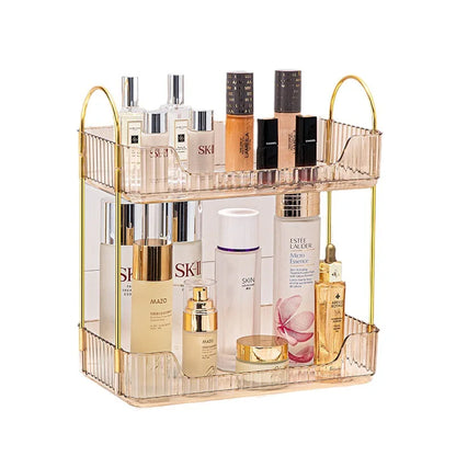 Bathroom storage rack, desktop cosmetics storage box, bathroom metal bedroom decoration, kitchen storage rack