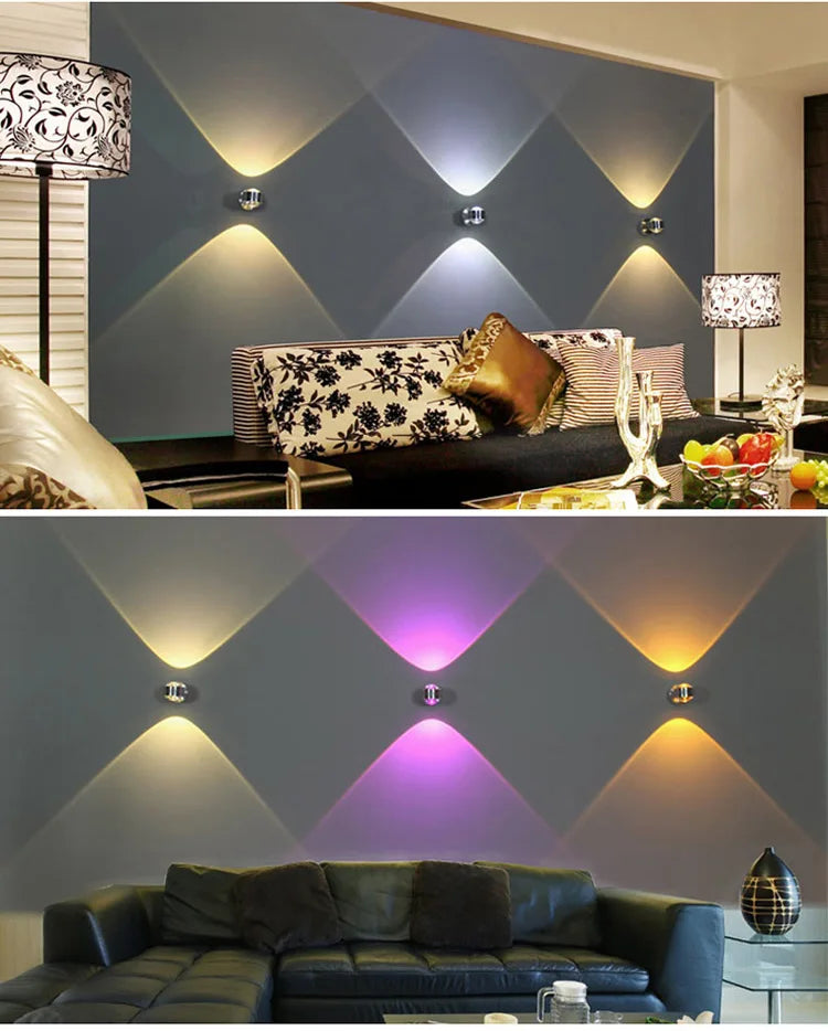 Up Down Wall Lamp LED Modern Indoor Hotel Decora Light Living Room Bedroom Bedside TV Background Aisle Wall Sconce Lighting