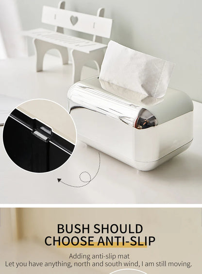Light Luxury Golden Tissue Box Wipe Case Boxed Tissue Office and Home Storage Box Living Room Desktop Decoration Tissue Box Gift
