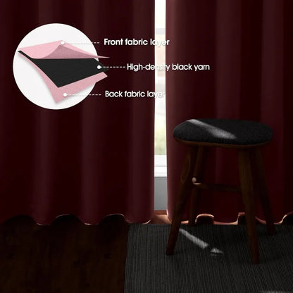 Aqua Blackout Curtains for Bedroom 52 X 84 Inch Length 2 Panels Set Room Darkening Bedroom Curtains