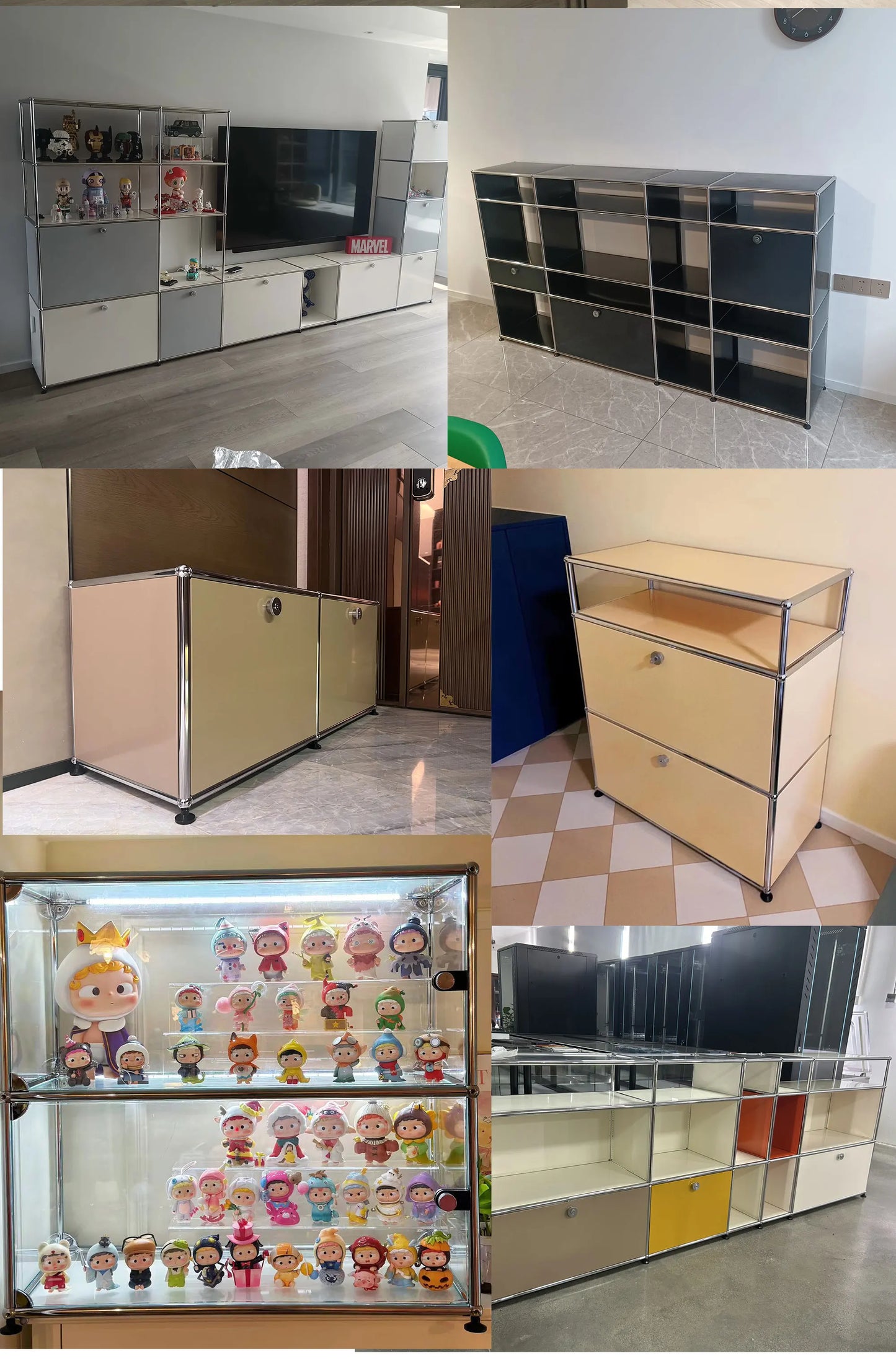 Storage Cabinet Metal Module, Coffee table, Modular Furniture, Stainless Steel Metal Board for Decoration in Living Room