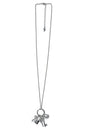 Lock and Key Long Charm Necklace - 24" Length