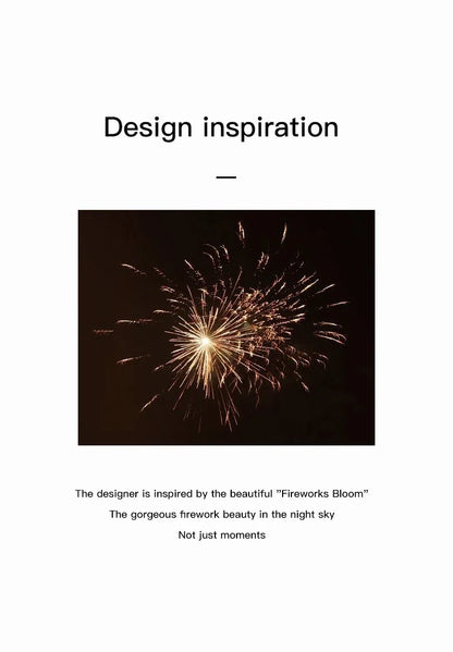 Firework Shaped Modern LED Chandelier for Living Room Bedroom Dining Room Natural Light Ceiling Lamp Interior Lighting Fixture