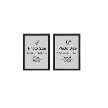 2 Pieces Black Wood Picture Frames