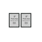2 Pieces Black Wood Picture Frames