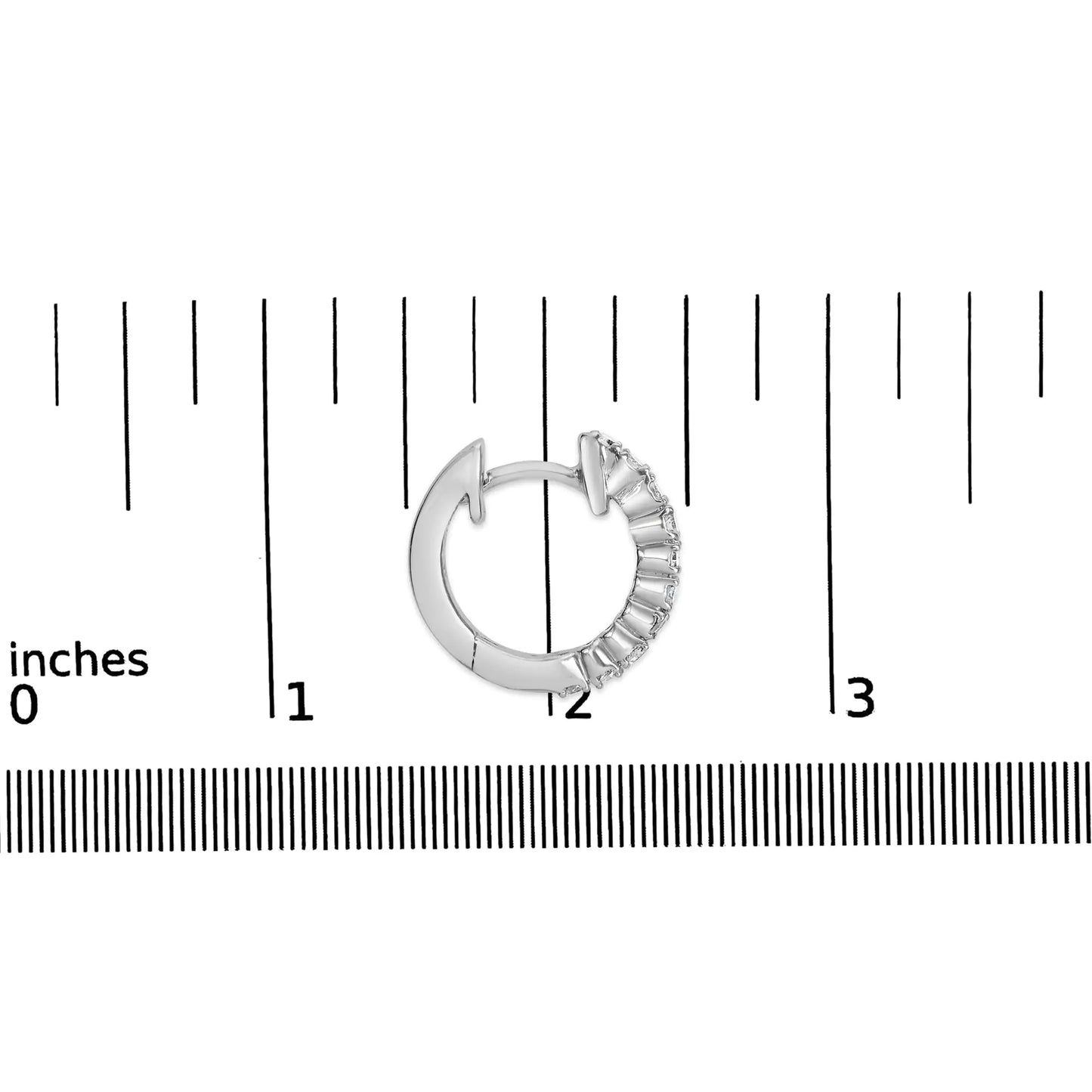 Sterling Silver 1/6 Cttw Diamond Petite Hoop Earrings (I-J Color, I2-I3 Clarity)
